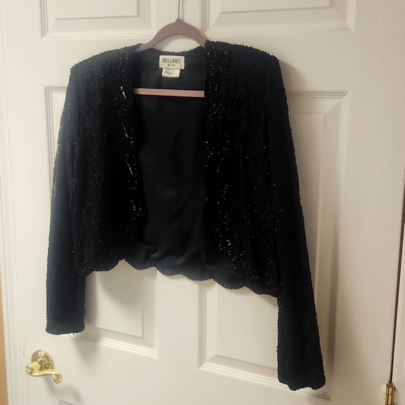 Other - Vintage Sequin cropped dress jacket
